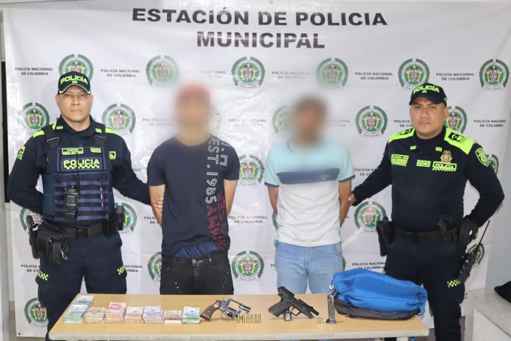 Los sujetos habían hurtado al menos 12 millones de pesos. Foto: Policía de Cali.