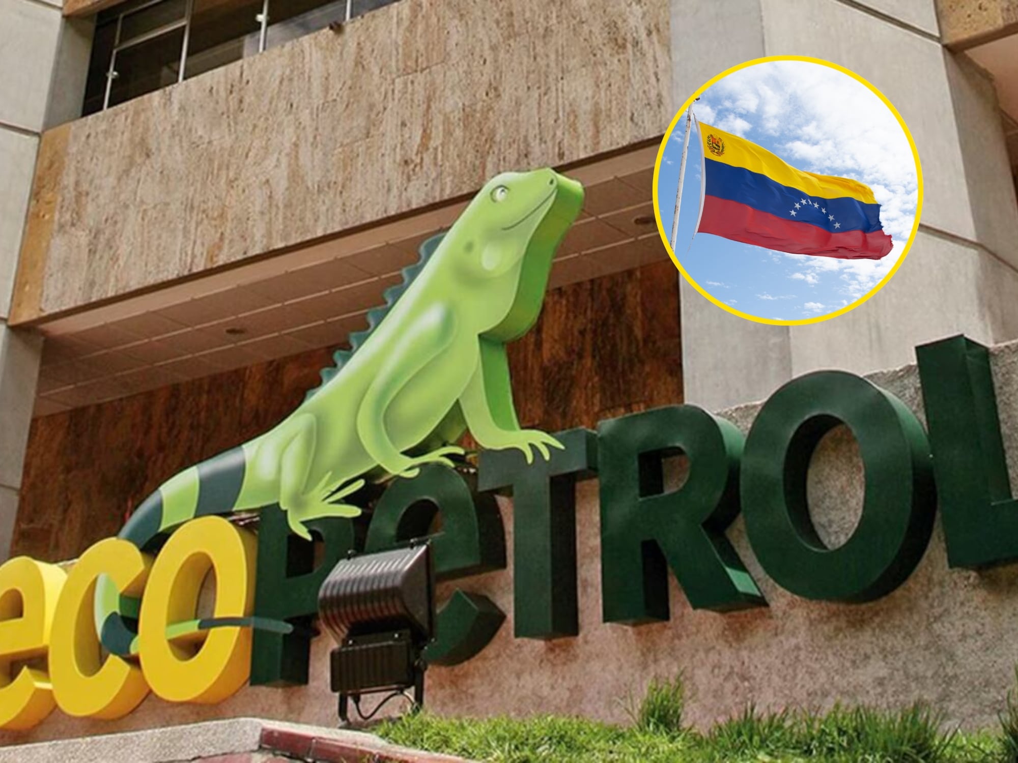 Ecopetrol y bandera de Venezuela. Fotos: Suministrada y Getty Images.