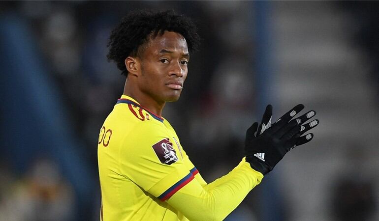 Atacante de la Selección Colombia Juan Guillermo Cuadrado . Foto: PABLO PORCIUNCULA/POOL/AFP via Getty Images