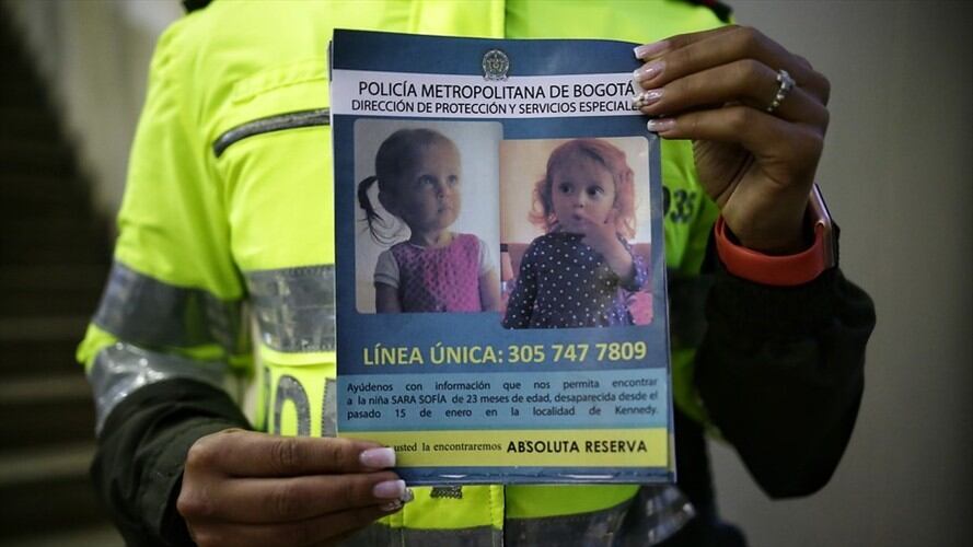 Fiscalía imputó cargos contra Nilson Díaz por el delito de desaparición forzada en el caso de la menor Sara Sofía Galván. Foto: Colprensa