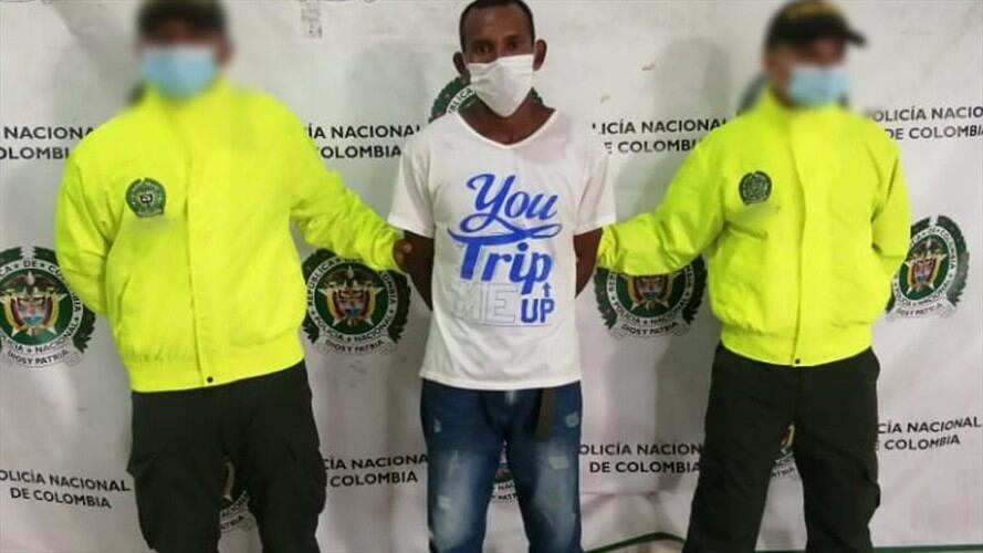 Capturan a un hombre señalado de abusar de una menor de 14 años en Montería. Foto: prensa Policía.