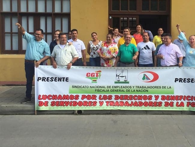 Más de 300 trabajadores del Sindicato de la Fiscalía en Córdoba suspendieron labores. Foto: Cortesía