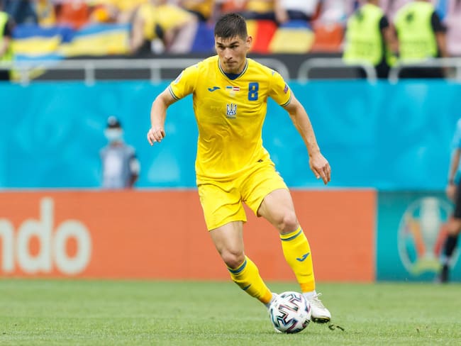 Ruslan Malinovskyi en la Selección de Ucrania. (Photo by Stanislav Vedmid/DeFodi Images via Getty Images)