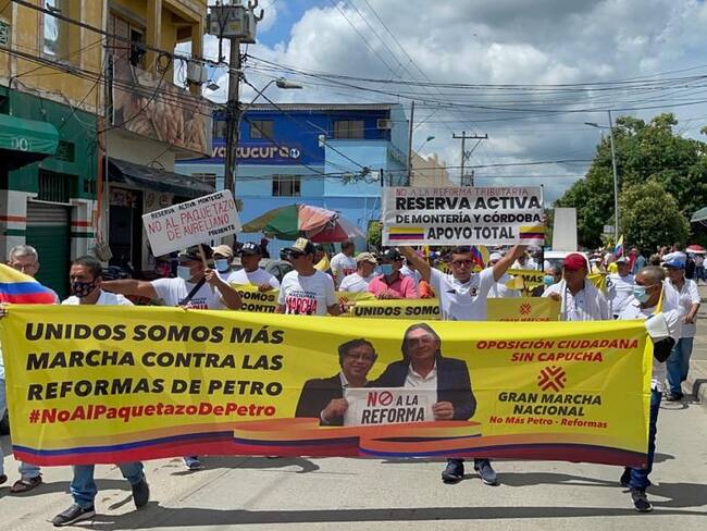 Monterianos se unieron a jornada de movilizaciones contra el gobierno Petro. Foto: cortesía.