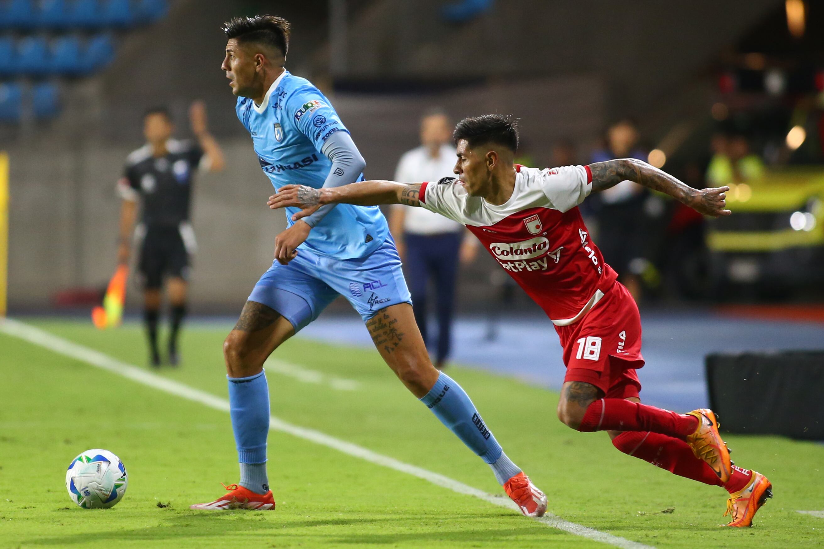 Deportes Iquique venció a Independiente Santa Fe en el partido de ida de la fase II. FOTO: EFE/ Alex Diaz