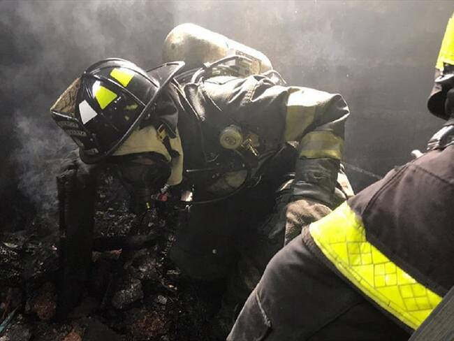 Una de las víctimas murió en medio de las llamas producidas por un corto circuito. Foto: Cortesía Cuerpo de Bomberos de Santa Marta