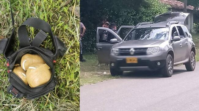 El automotor fue interceptado en el sector de Alto El Palo. Foto: Ejército Nacional