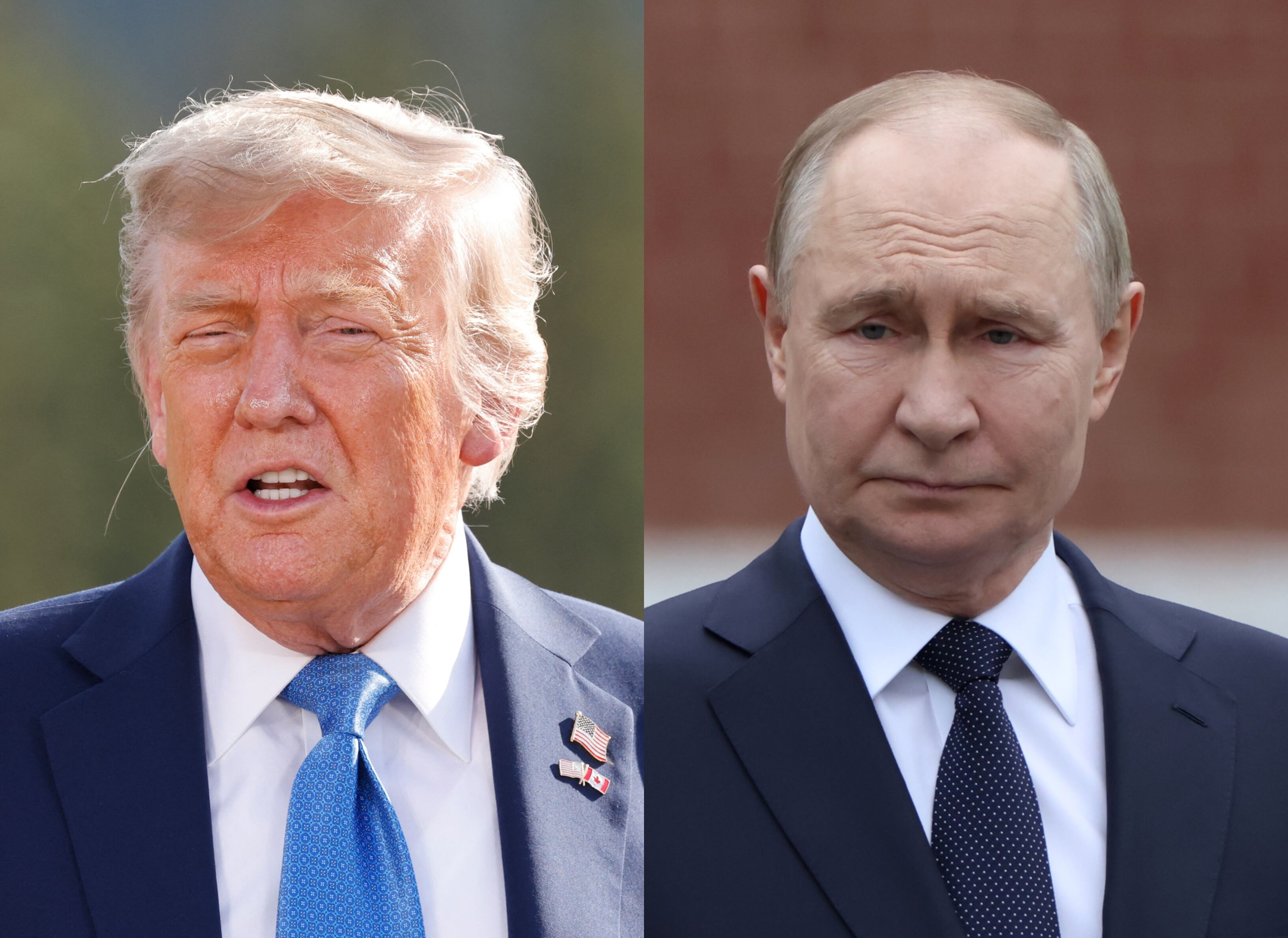 Donald Trump. FOTO: LUDOVIC MARIN/POOL/AFP via Getty Images.// Vladimir Putin. FOTO: Contributor/Getty Images