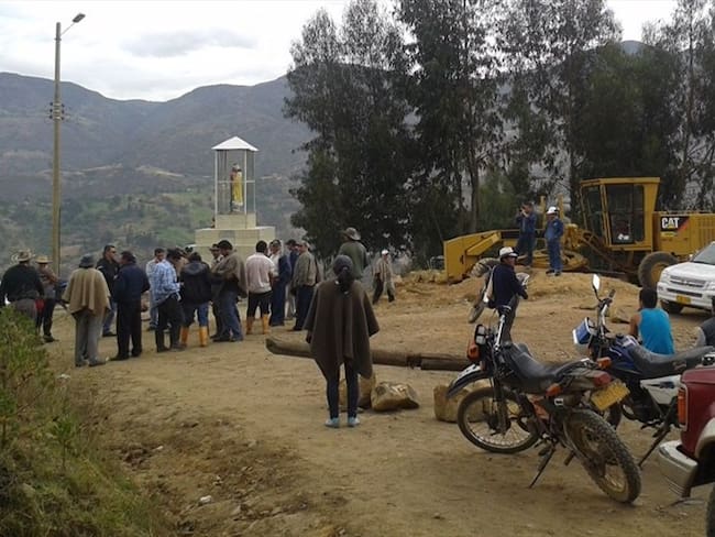 Campesinos protestan hace más de un año en el páramo de Pisba contra la explotación minera. Foto: Colprensa