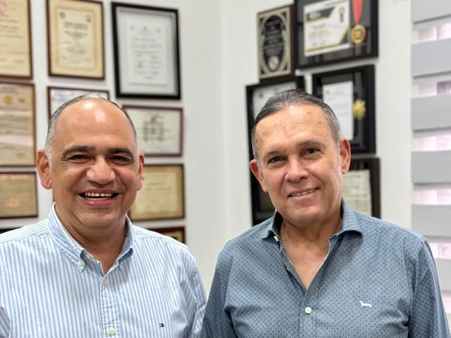 Carlos Pinedo, alcalde de Santa Marta y Efraín Cepeda actual presidente del Congreso de la República/ Alcaldía de Santa Marta