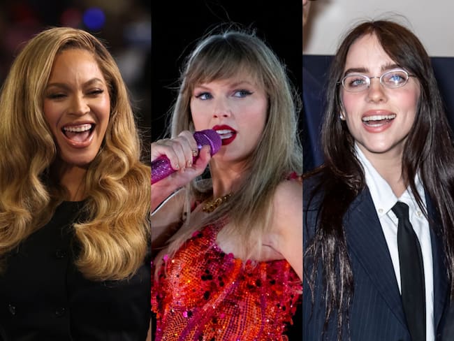Beyoncé, Taylor Swift y Billie Eilish. I Fotos: Getty Images.