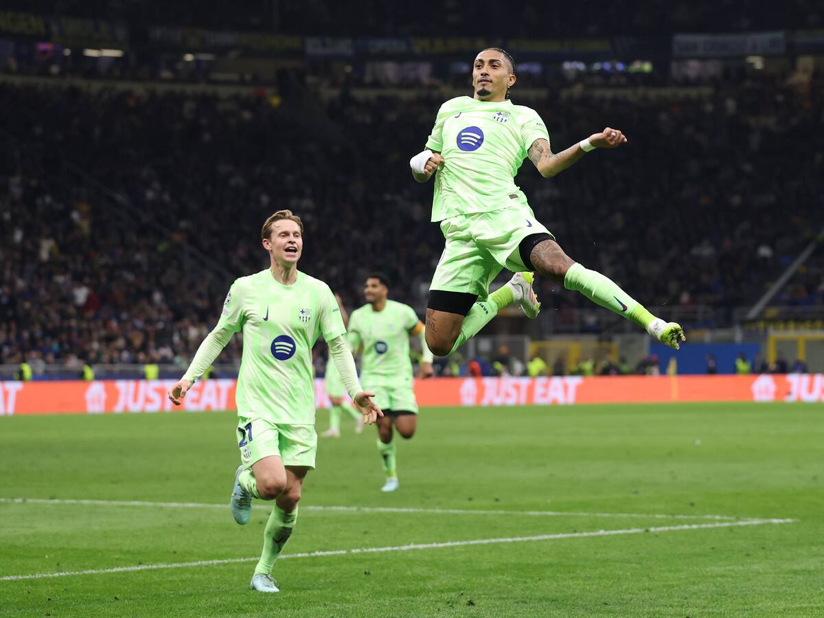 Video: golazo de Raphinha para la remontada parcial del Barcelona ante el Inter en Champions League
