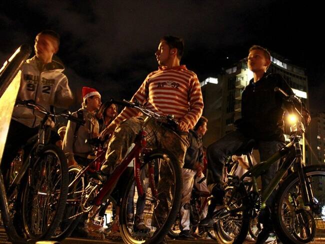 Ciclovía Nocturna. Foto: Colprensa