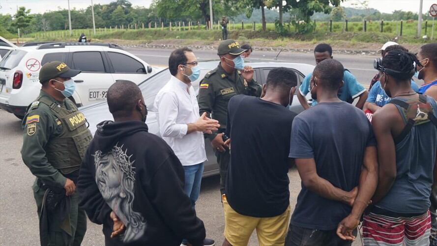 Por tráfico de migrantes capturan a tres personas en Córdoba. Foto: prensa Policía.