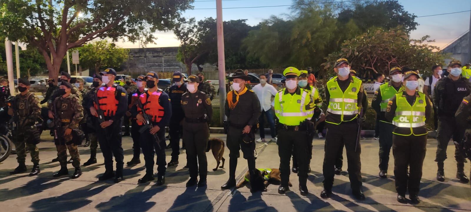 Policía Metropolitana de Santa Marta fortalece el pie de fuerza para Navidad y Fin de Año. Foto: Cortesía