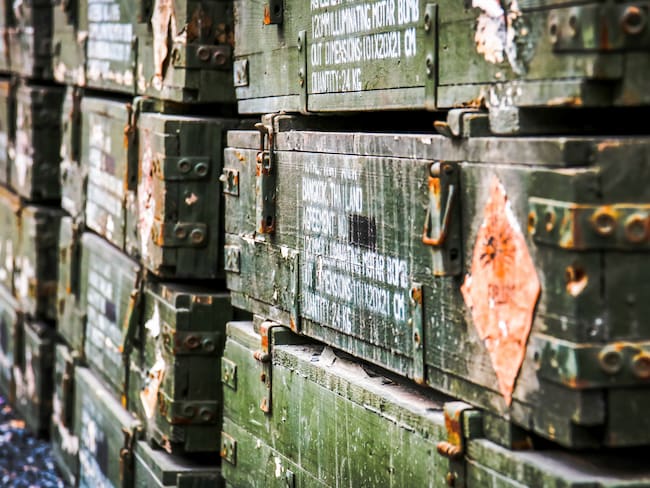 Imagen de referencia de cajas de armas. Foto: Getty Images