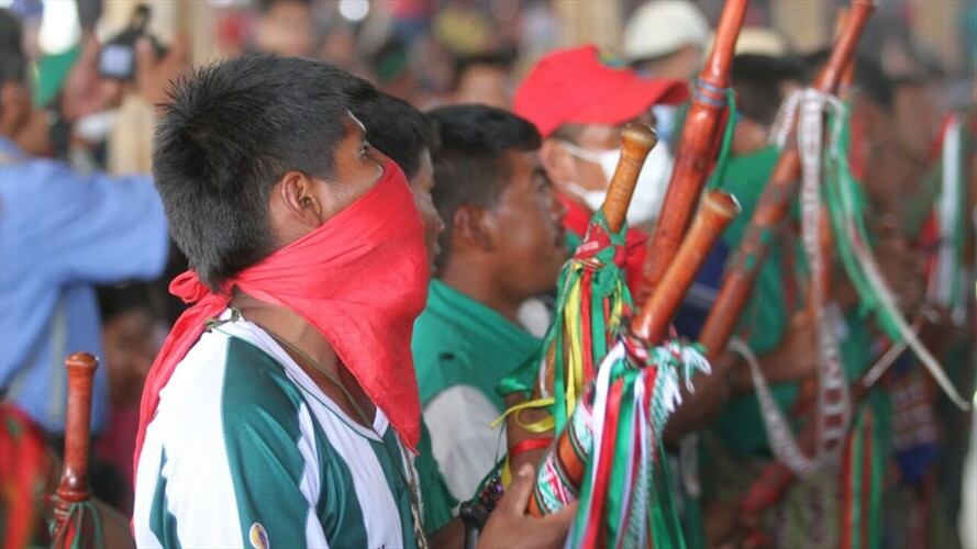 Las comunidades se sumaron al llamado de diferentes organizaciones que pidieron a los grupos violentos cesar sus acciones . Foto: Colprensa