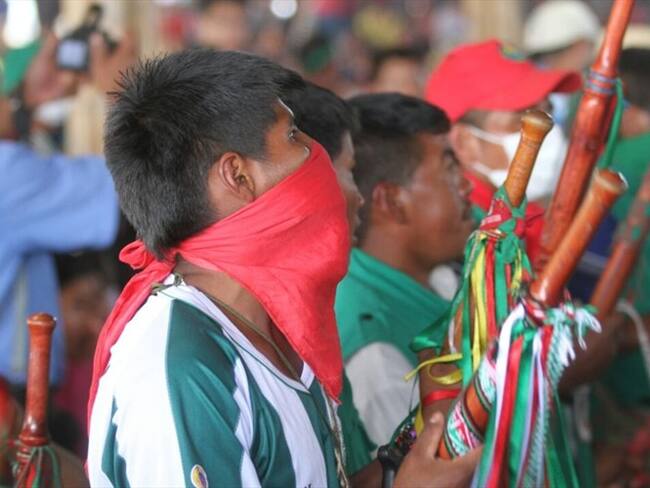 Las comunidades se sumaron al llamado de diferentes organizaciones que pidieron a los grupos violentos cesar sus acciones . Foto: Colprensa