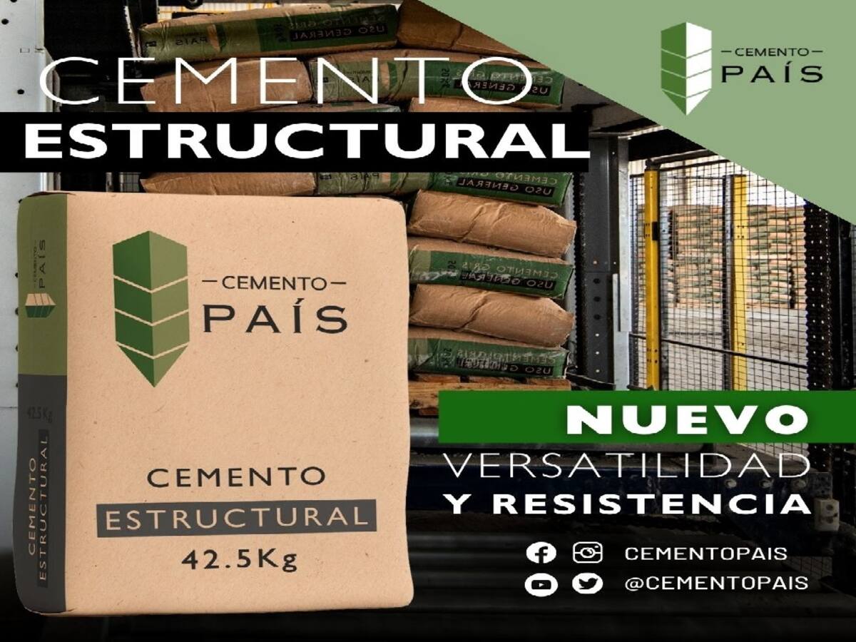 Cemento País innova en el mercado con su cemento estructural de 42.5 kilos