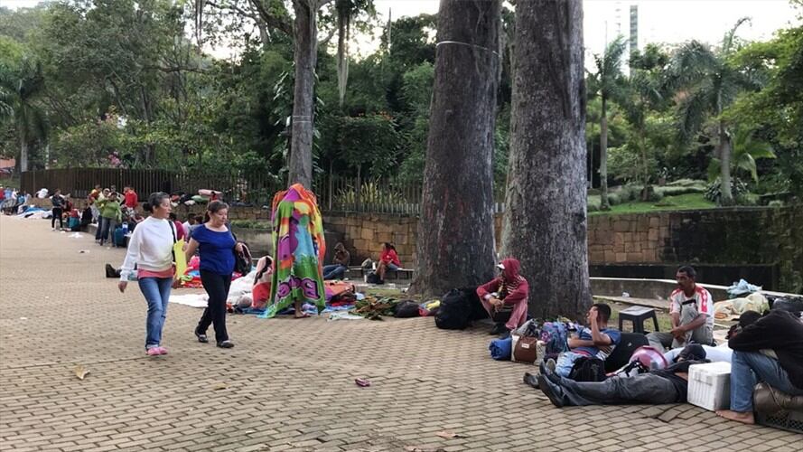 Así se ve el Parque del Agua en Bucaramanga cada mañana. Foto: Suministrada por Nataly Ayala