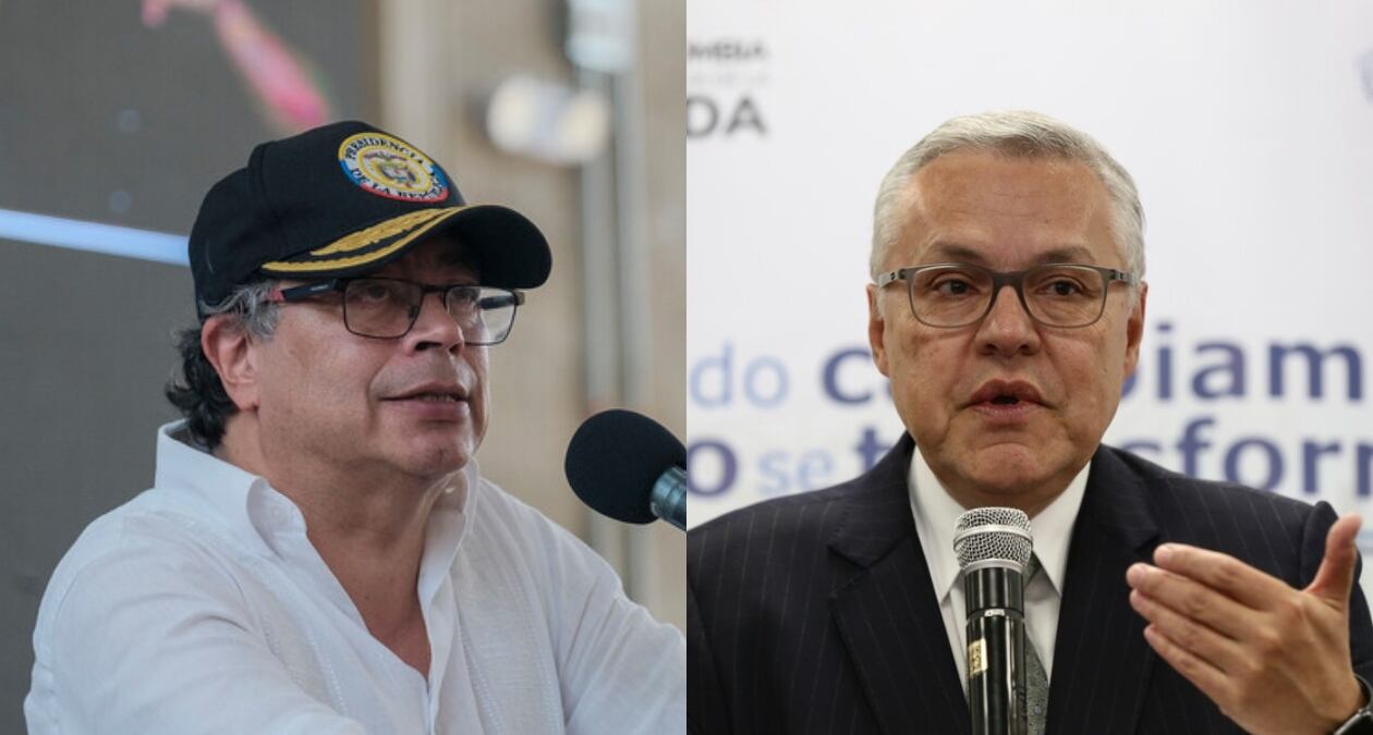 Gustavo Petro y ministro de Justicia, Néstor Osuna. Foto: Colprensa.