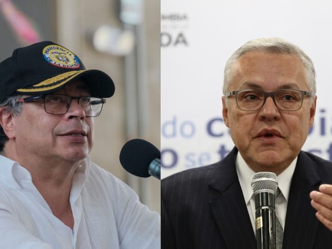 Gustavo Petro y ministro de Justicia, Néstor Osuna. Foto: Colprensa.