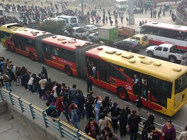 Bloqueo a Transmilenio. Foto: La W