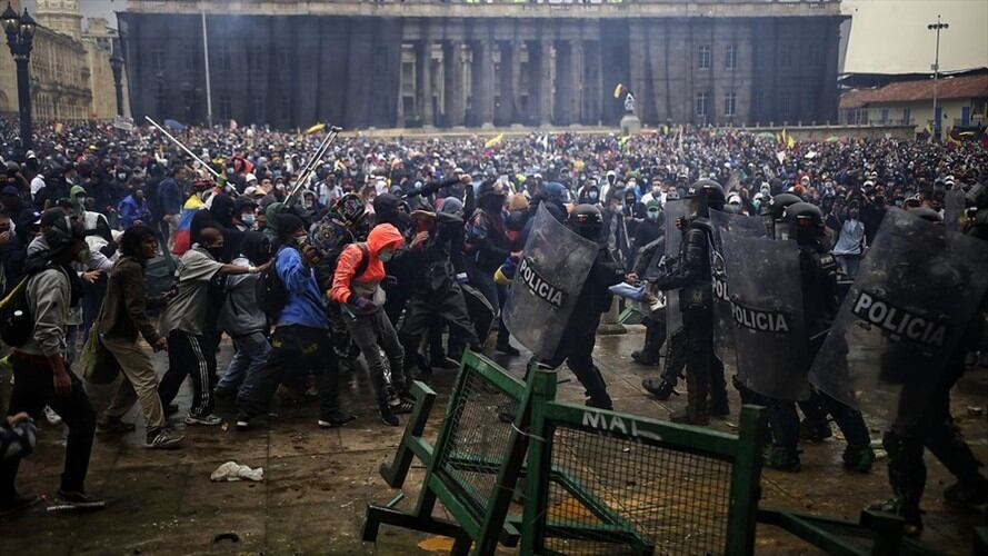 Hechos vandálicos tras el paro nacional. Foto: Colprensa