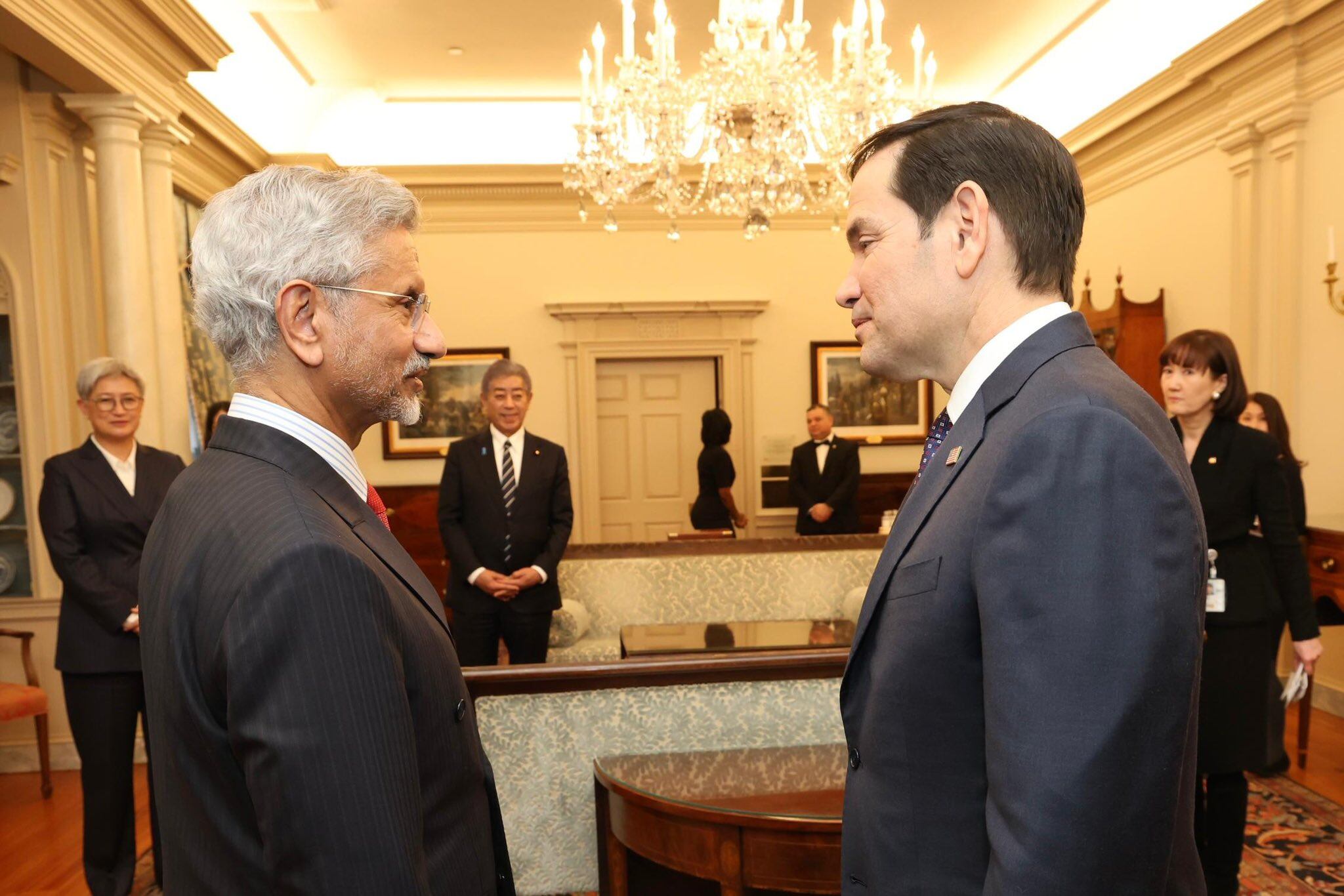 WASHINGTON (ESTADOS UNIDOS), 21/01/2025.- Fotografía tomada de la cuenta de X del ministro de Exteriores de India, Subrahmanyam Jaishankar, donde aparece él junto al secretario de Estado de Estados Unidos, Marco Rubio.