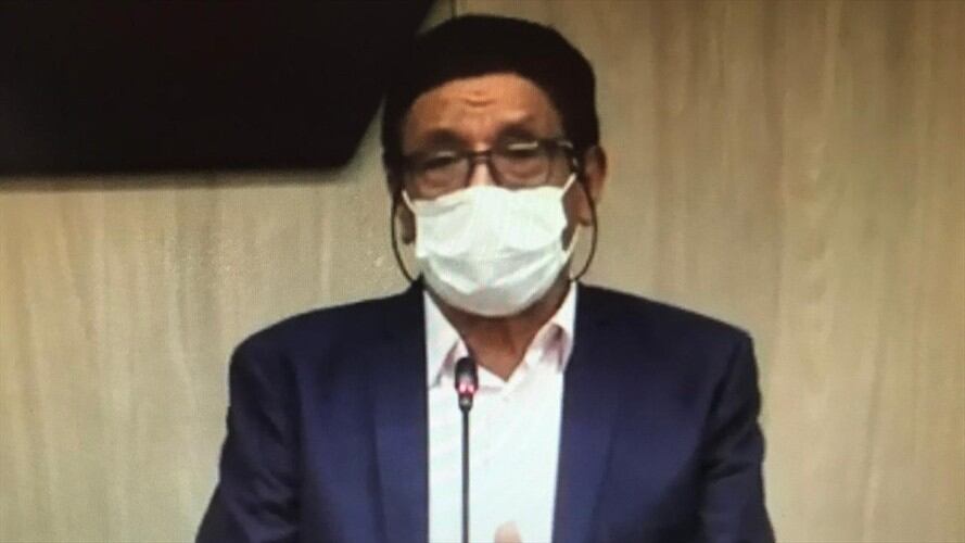 "Isaías Trujillo", excomandante de las Farc, compareció ante la JEP. Foto: Rafael Aristizábal