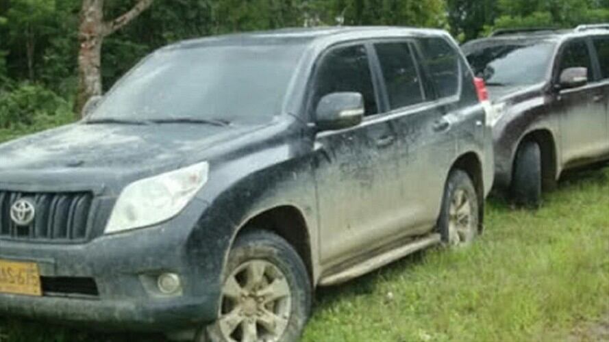 Autoridades  investigan hurto de camionetas de la UNP en la zona del Catatumbo. Foto: Cortesía