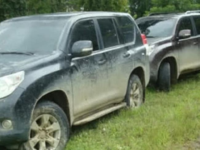 Autoridades  investigan hurto de camionetas de la UNP en la zona del Catatumbo. Foto: Cortesía