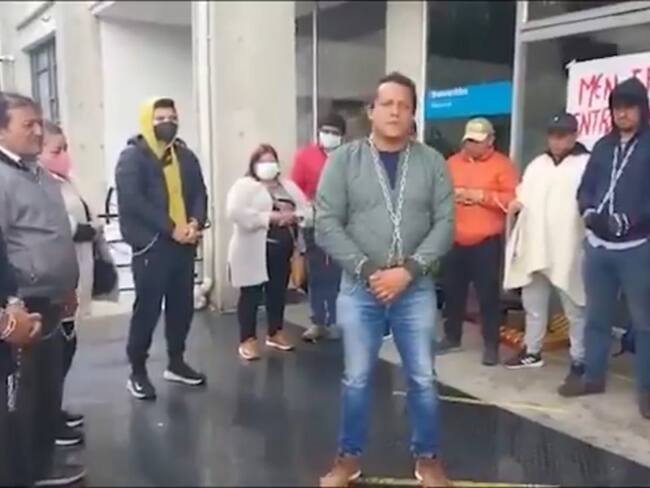 Proveedores y trabajadores lleva 14 días protestando. Foto: Cortesía a Jorge Romero.