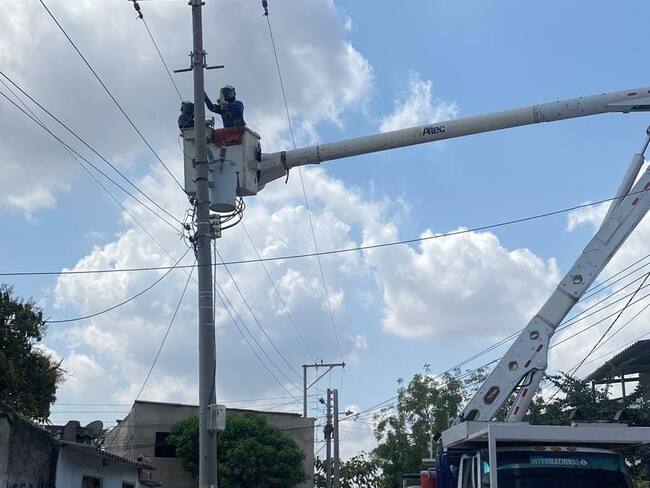 Reconexiones de energía en Soledad, Atlántico. Foto: Air-e.