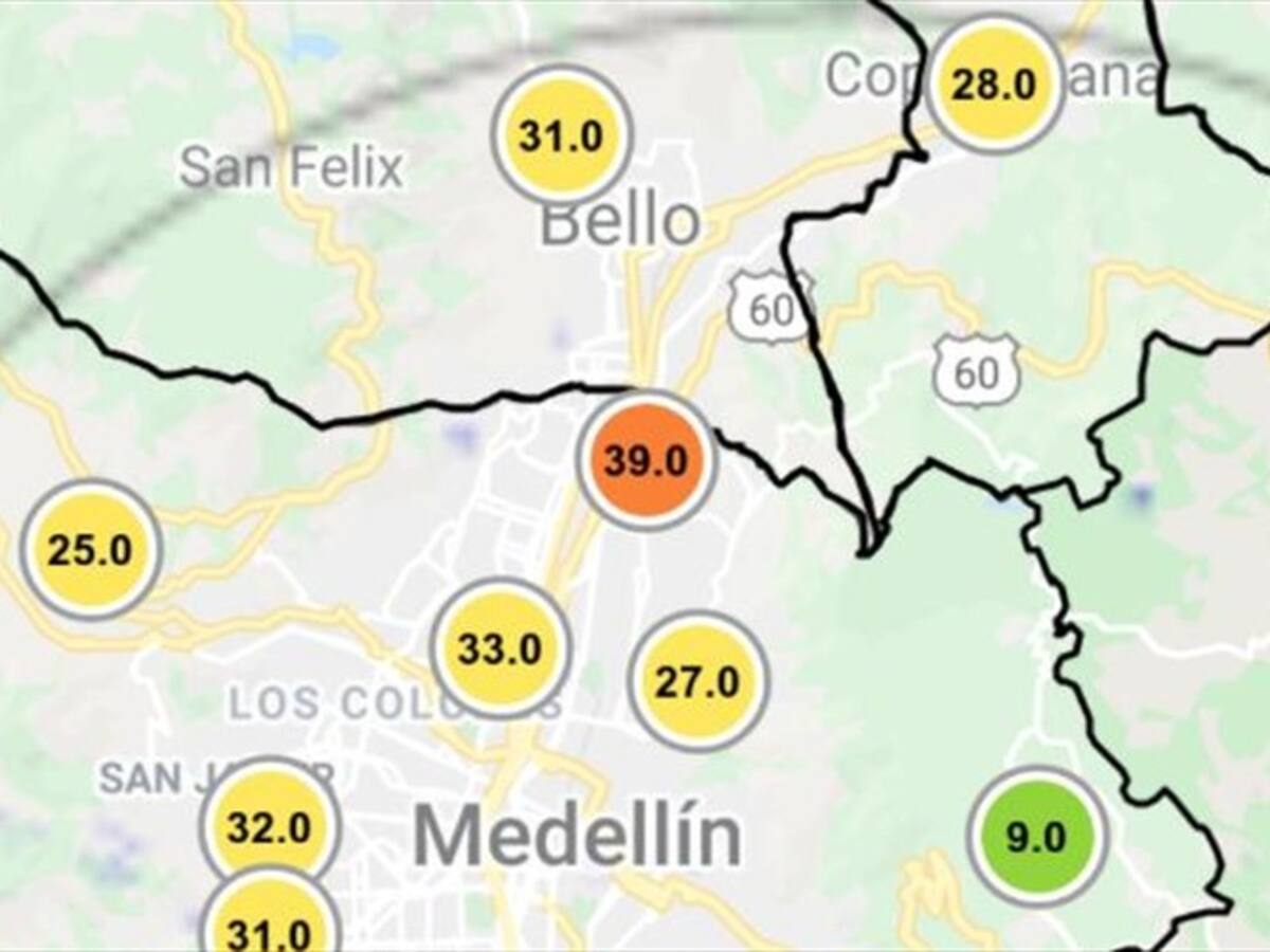 Incendio forestal genera contaminación ambiental en el Valle de Aburrá