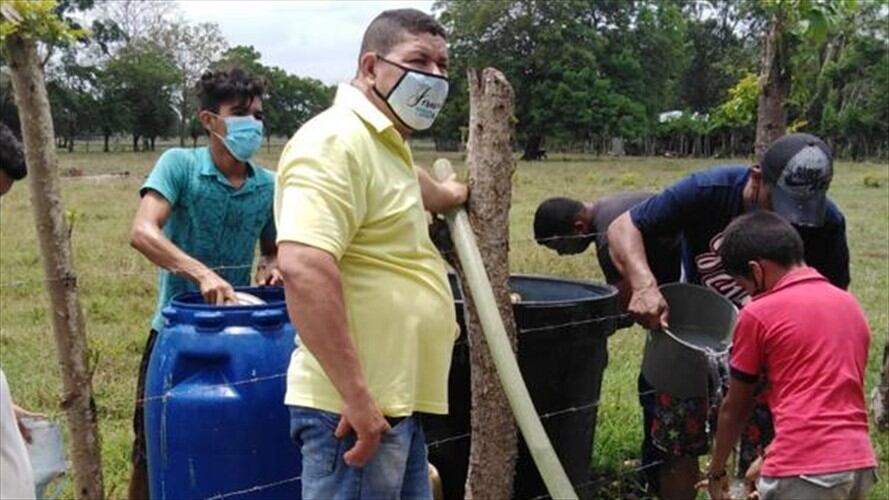 Más de 40 veredas han reportado desabastecimiento de agua en Montería.Foto: prensa Alcaldía Montería.