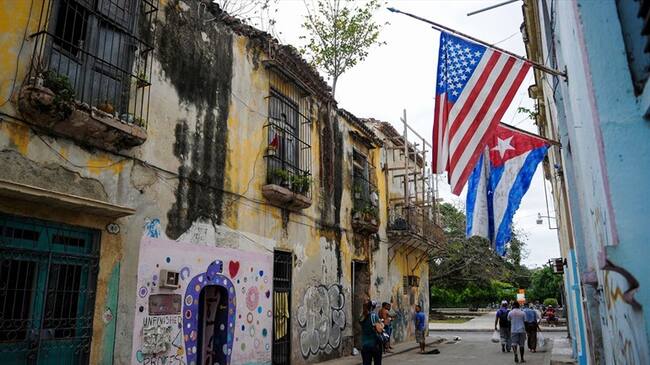 Bandera de Cuba y Estados Unidos. Foto: Getty Images