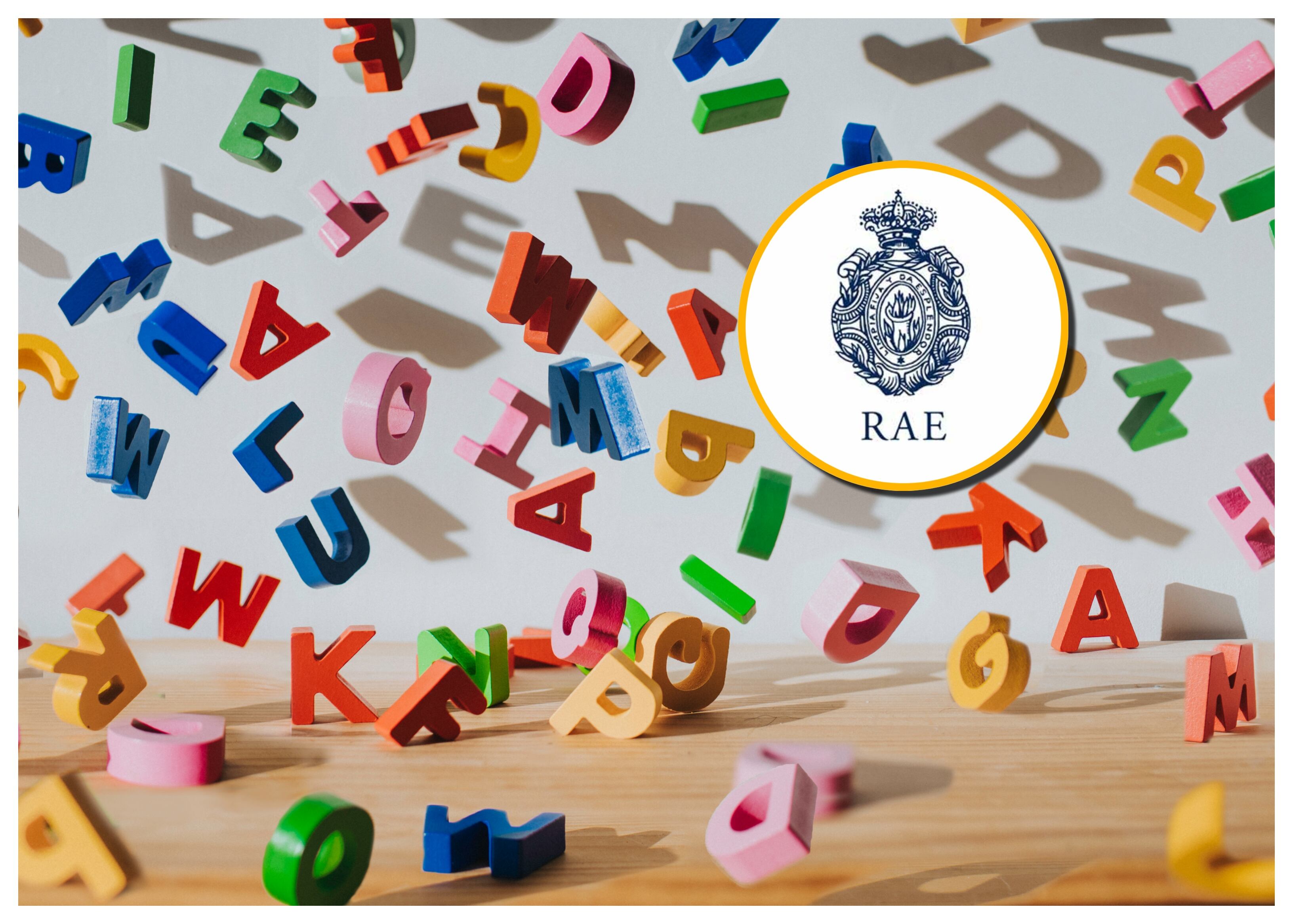 Referencia de lenguaje y símbolo de la RAE. Foto: Catherine Falls Commercial vía Getty Images y RAE.