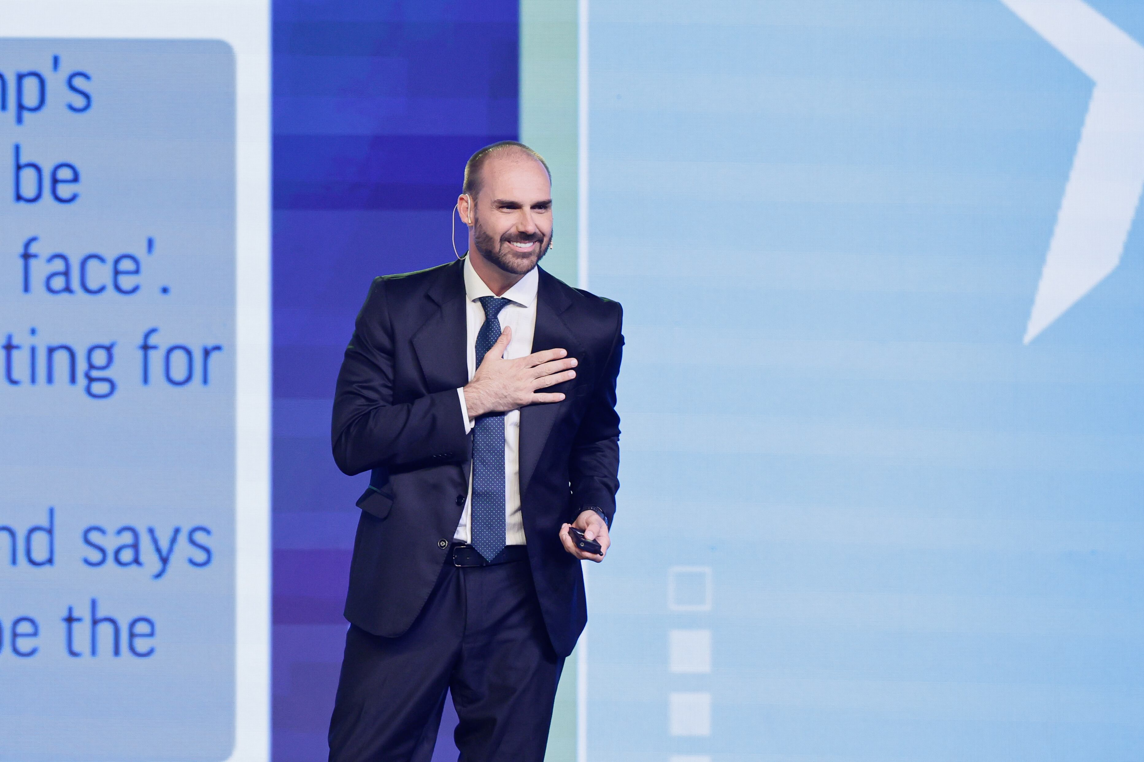 Eduardo Bolsonaro, hijo de Jair Bolsonaro. Foto: Luciano Gonzalez/Anadolu via Getty Images
