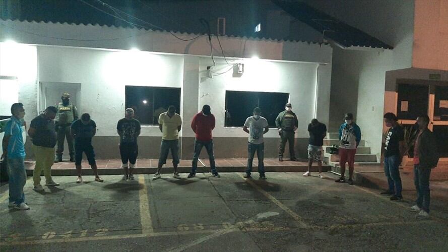 Capturan a más de 20 personas por violar medidas sanitarias en Montería. Foto: Cortesía