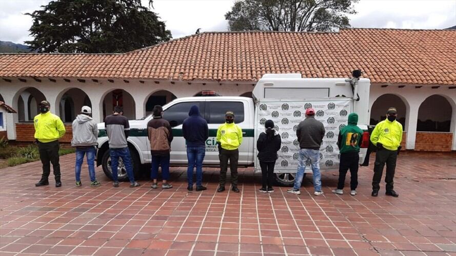 Desarticulan banda dedicada a la venta de estupefientes . Foto: Cortesía Policía