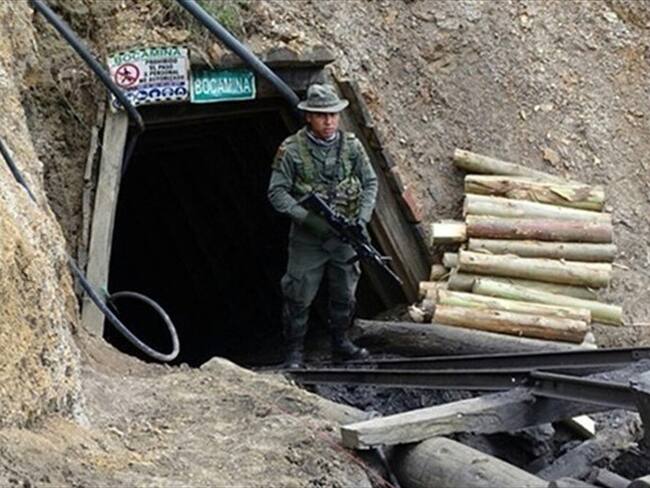 Los cierres se adelantaron por solicitud de la Agencia Nacional de Minería ya que no cumplían los requisitos legales para operar.. Foto: Policía de Boyacá