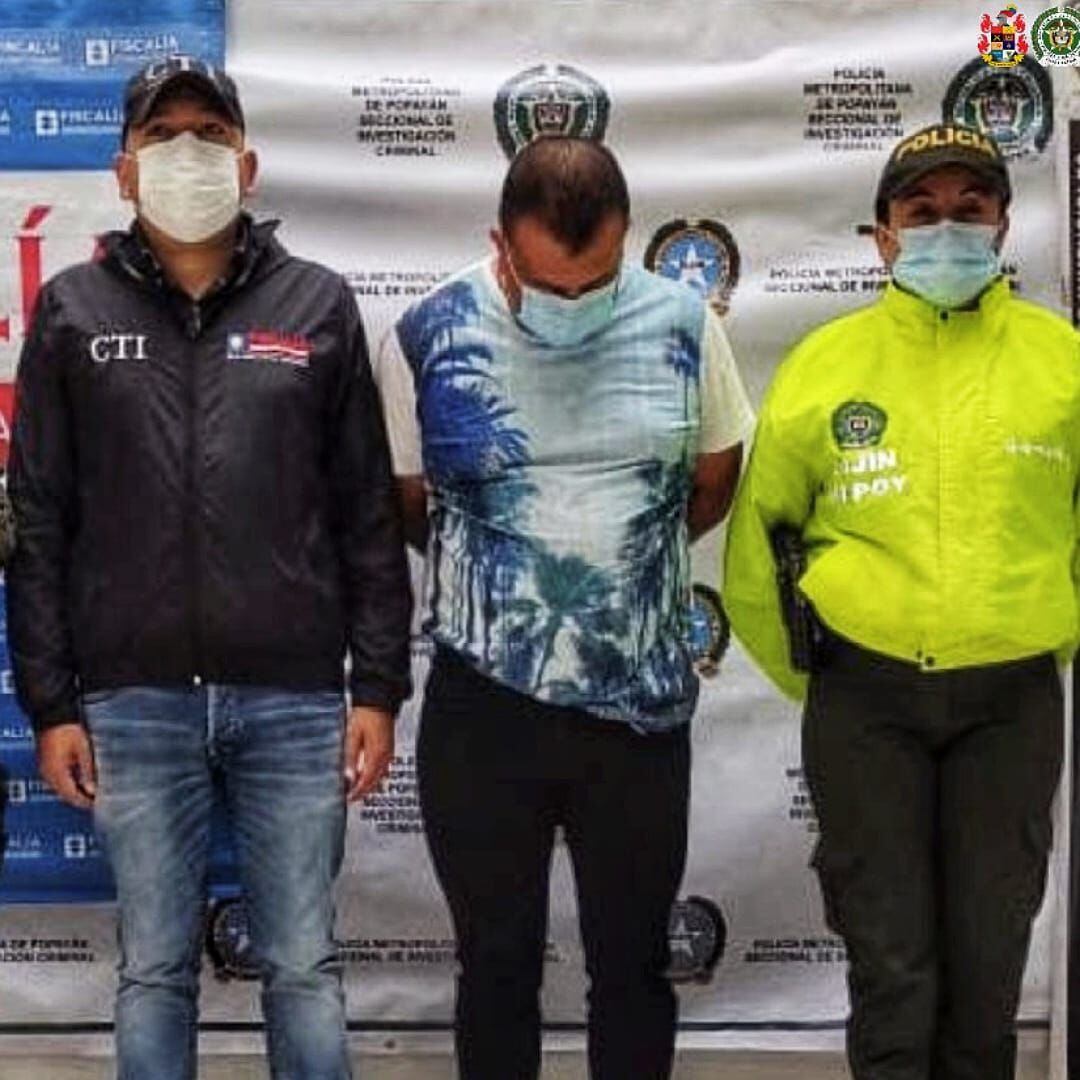 Carlos Alberto Moncayo, declarado penalmente responsable como determinador del homicidio de Esteban Mosquera Iglesias el 23 de agosto del 2021. Crédito: Fiscalía.