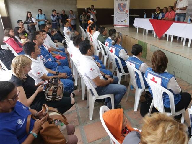 Imagen de la apertura del Centro de Atención Transitoria para migrantes venezolanos. Foto: La W