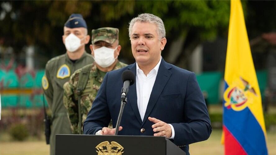 Duque lanzó pulla a quienes decían que vacunación sería en 2023. Foto: Externos - Colprensa