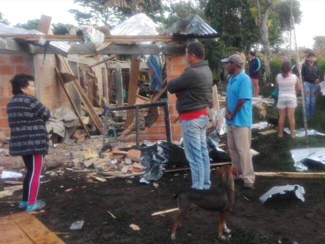 Los hechos se presentaron en la madrugada de este 8 de julio, cuando la Policía Nacional fue informada de una fuerte explosión que destruyó un inmueble. . Foto: Cortesía Sucesos Cauca