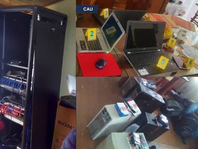 Asegurada red de 'chuzadas' conformada por oficiales del ejército y la policía retirados. Foto: Fiscalía