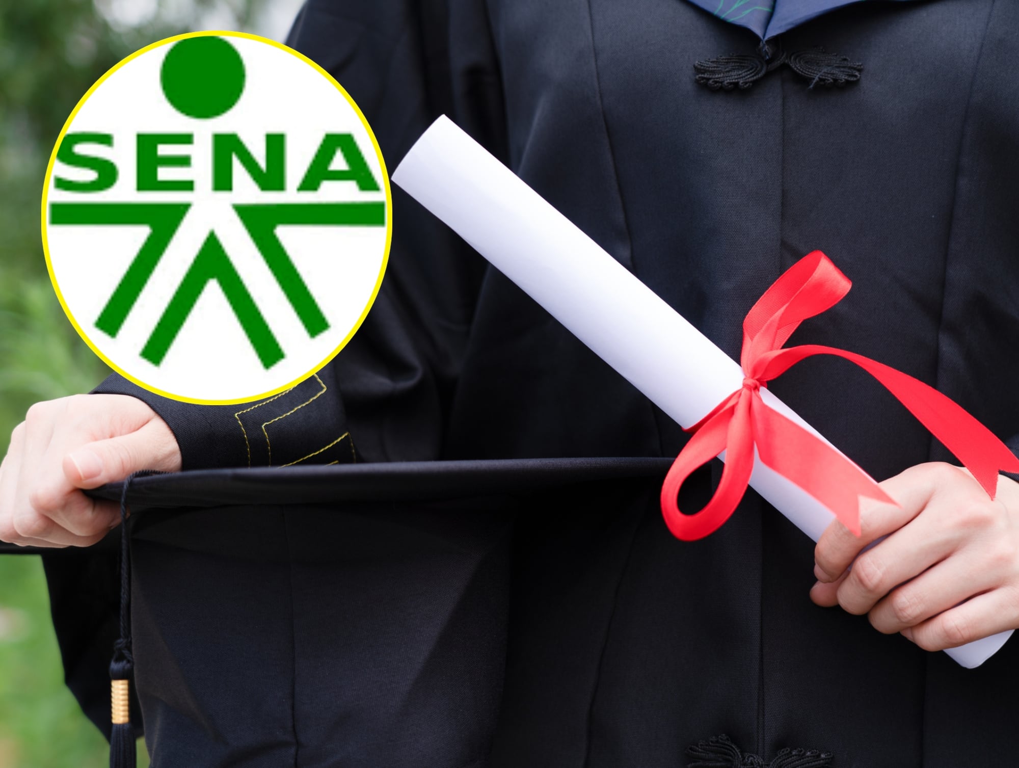 Imagen de referencia de grado profesional. I Foto: Getty Images. Logo del SENA. I Foto: https://www.sena.edu.co/es-co/Paginas/default.aspx