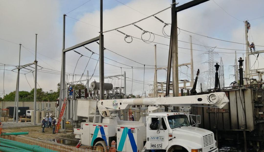 Trabajos en subestación barrio El Silencio