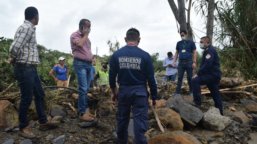 Puentes y vías afectadas por el invierno en cuatro municipios de Boyacá. Foto: Gobernación de Boyacá